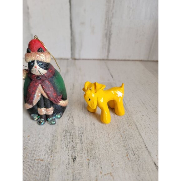 Xmas animal bird cat dog ornament accessory set unique decor - Picture 4 of 8